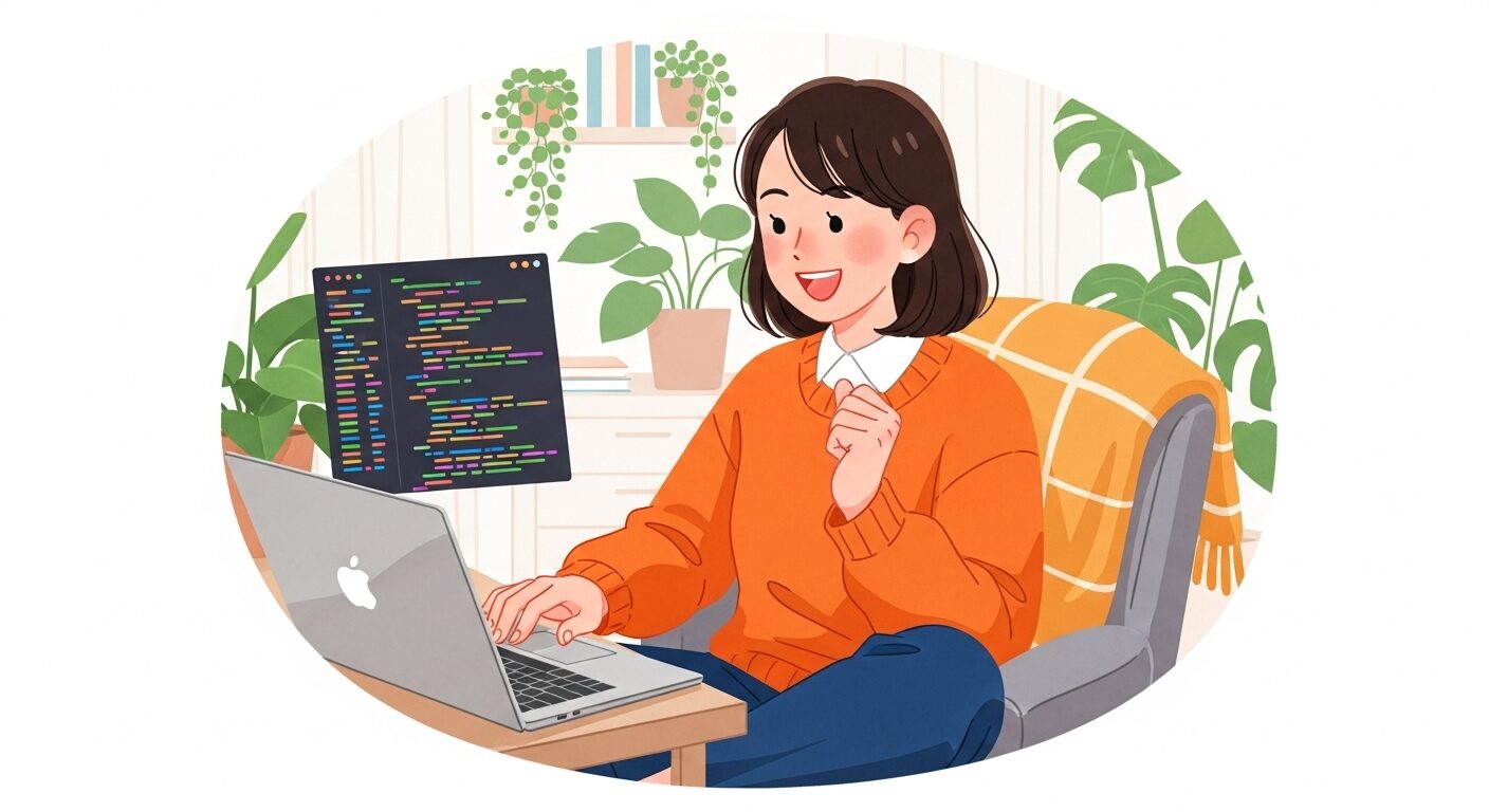 オンライン学習サイトで勉強している女性