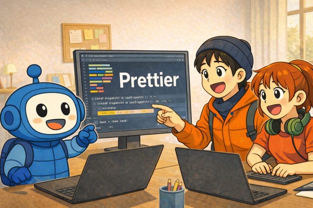 Prettierをチームで使っている様子