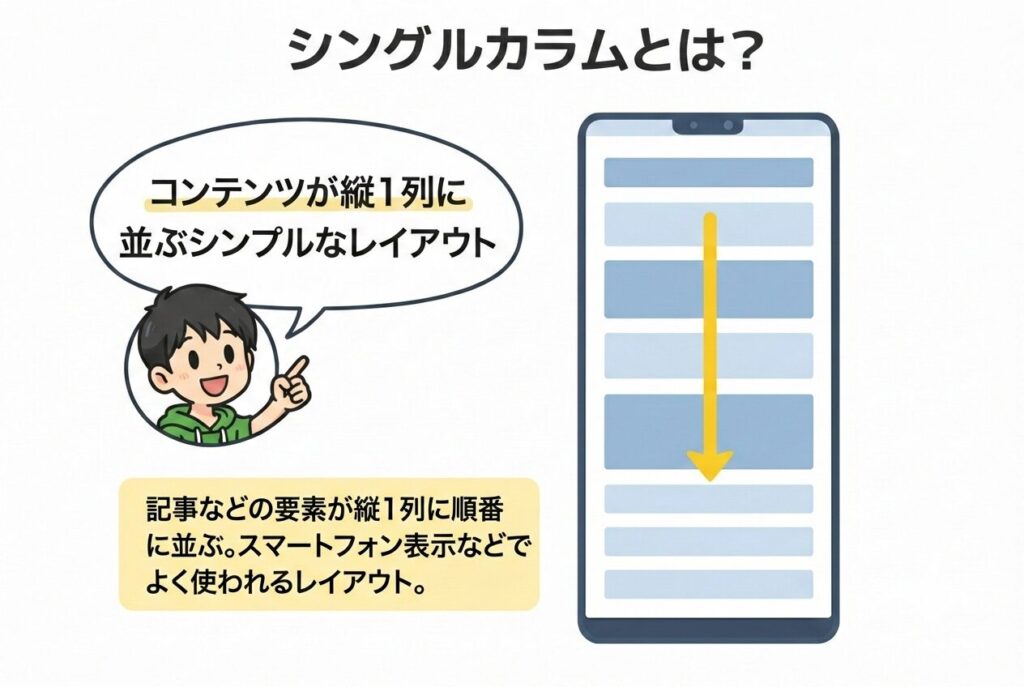 シングルカラムとは?の図解