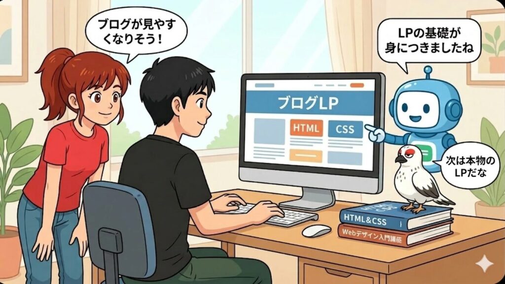 ブログLPを作るあるくを囲む一行